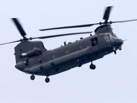 A Chinook helicopter