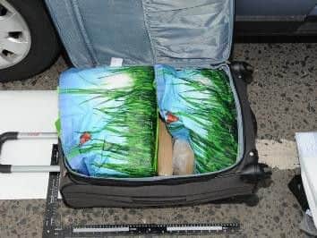 The suitcase containing the drugs