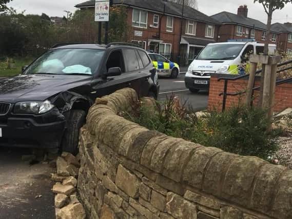 The aftermath of the collision in Manor (South Yorkshire Police)