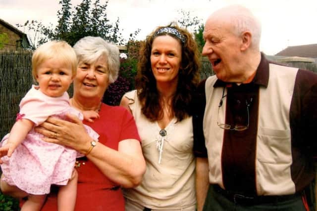 Heathers Paige, her mother Patricia, Heather and her father Haydn