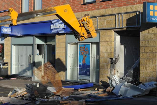 A cash machine was stolen from a bank in Armthorpe overnight