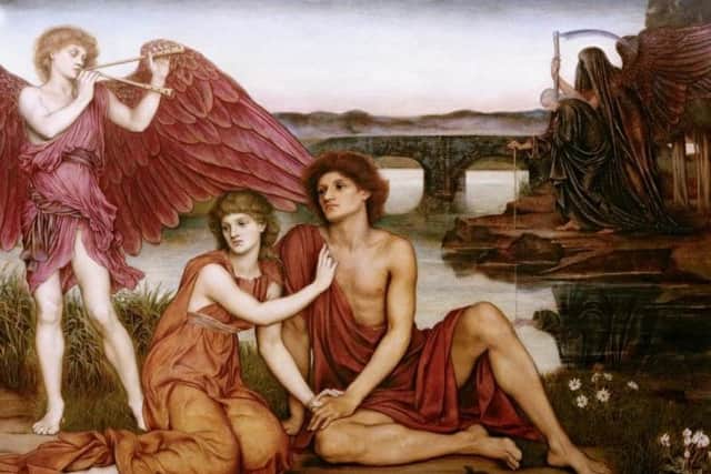 It is believed Mummy Brown paint may have been used in this 1884 canvas by Evelyn de Morgan called Loves Passing on display at Cannon Hall near Barnsley