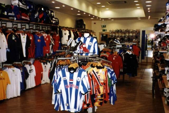 The interior of the Sheffield branch of GT Sports in Fargate in 1994.
