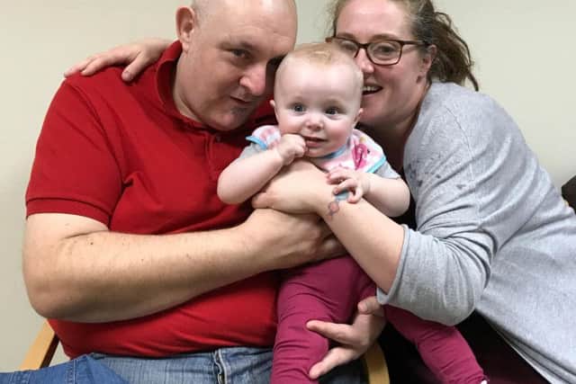 Stuart and Clare Smith with baby Matilda who was born through IVF. Picture: The Star/George Torr