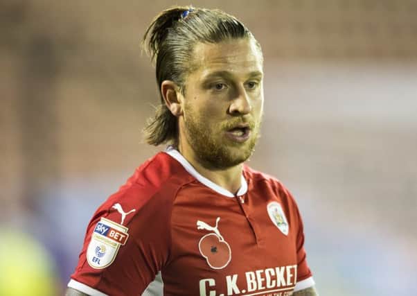 George Moncur on his return to the Barnsley side against Birmingham. Photo Dean Atkins