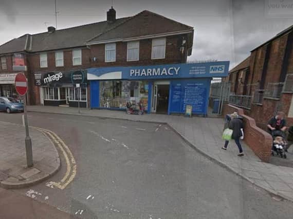 Robbers with an axe tried to steal cash from a pharmacy in Sheffield