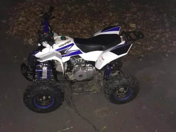 The quad bike left in Normanton Hill. Photo: Sheffield South East NHP.
