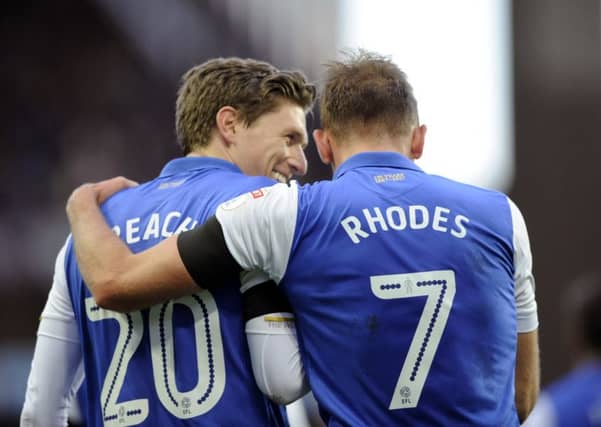 Owls scorers Adam Reach and Jordan Rhodes.....Pic Steve Ellis