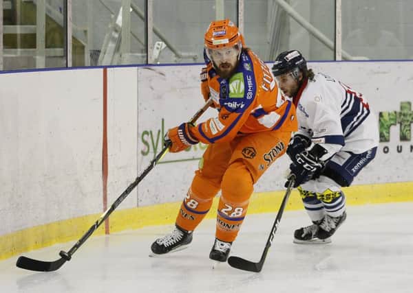 Zack Fitzgerald is pictured against Dundee Stars. Photo: Hayley Roberts