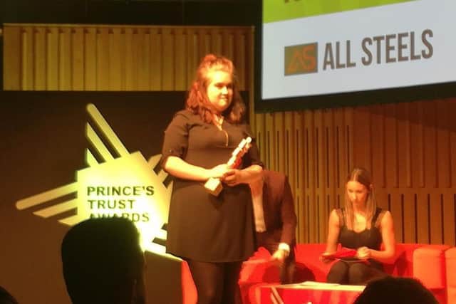 Tara Nortcliffe collects her award