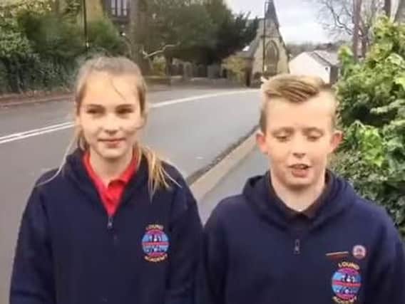 The video stars Lound Academy's heads of school council Bethany and Kaiden (credit: Lound Academy)