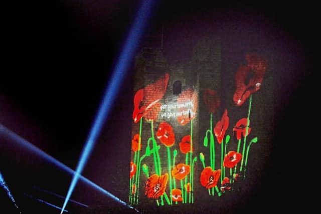 Poppies will be projected onto the castle for the last time on Monday evening (photo: Marie Caley)