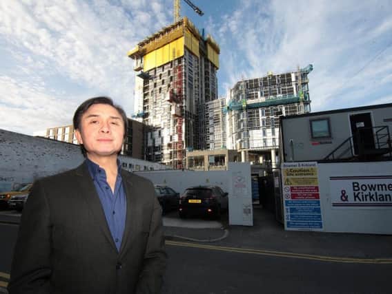 Jerry Cheung, managing director of New Era Development, at the site near Bramall Lane. Picture: Glenn Ashley