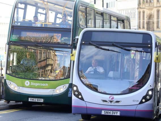 Buses have been damaged in Sheffield tonight