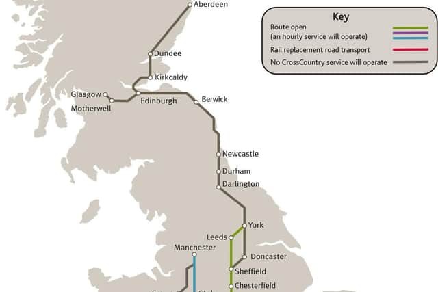 The strike map of the UK.