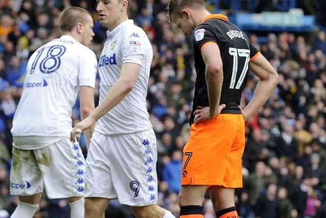 Jordan Rhodes after missing his penalty against Leeds United, the time time Wednesday were awarded one