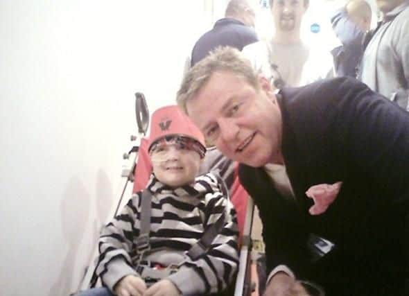 Ben, who was a big Madness fan, pictured with Suggs after seeing the band in concert