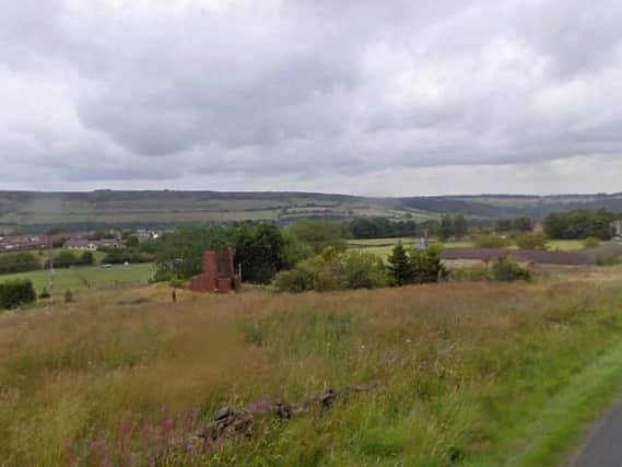 The land in question before the old mine head wheel shaft was removed
