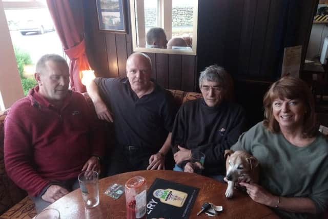 Chris Cresswell, John Dyes, John Sallabank and Helen Lewis, former colleagues from King Edward VII School who meet regularly at The Sportsman pub in Lodge Moor