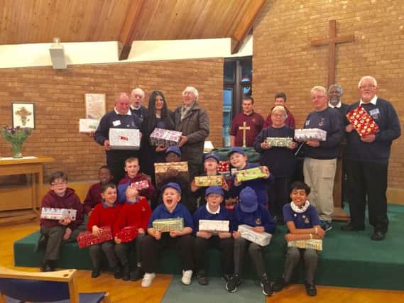 Volunteers at a church in Darnall have been busy packing shoe boxes full of gifts, ready to be sent to needy children.