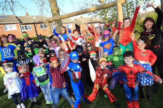 Superhero launch day at Ballifield Primary School in Sheffield