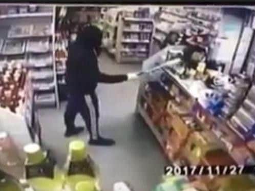 A robber struck at a convenience store in Sheffield yesterdat