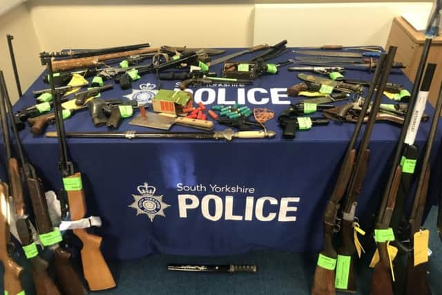 Weapons handed in during a two week surrender scheme