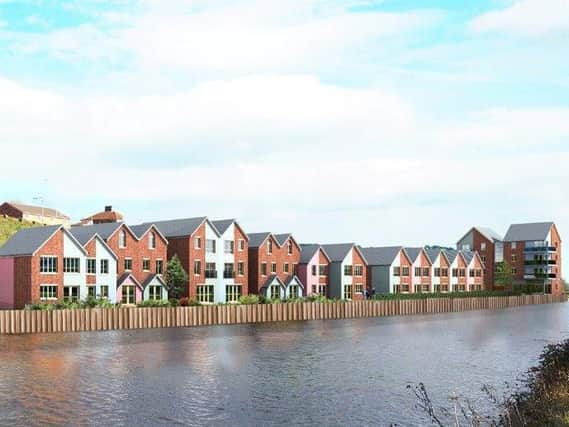 An artist's impression of how Mexborough waterfront could look