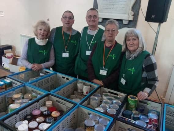 Sylvia Robinson, of Auckley, Ian Ogley, of Wheatley Hills, Christopher Sanders, of Barnsley, Chris Ogley, of Wheatley Hills, andf Shirley Donnelly, of Bessacarr, have seen a busy period as volunteers at Doncaster Foodbank
