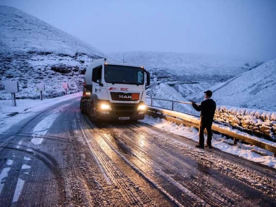 Snow closed the Snake Pass earlier this week