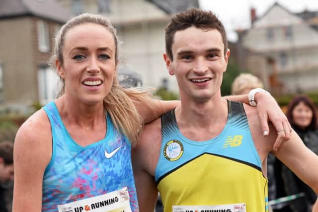 Eilish McColgan (2nd place) and Andy Heyes (first place), pictured. Picture: Marie Caley