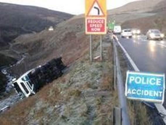 The Woodhead Pass is currently closed in both directions, in order to allow for the recovery of a heavy goods vehicle that has left the carriageway.