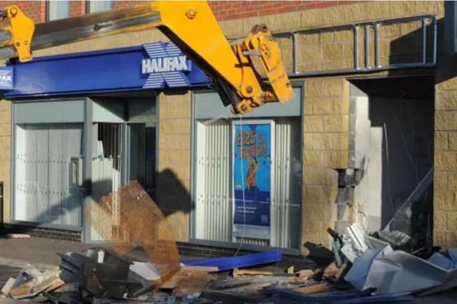 An ATM was ripped from the wall of a bank in Armthorpe, Doncaster, last month