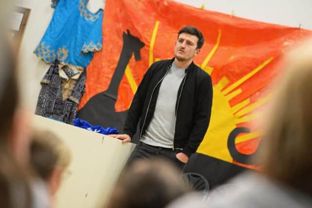 Maguire during a question and answer section with year three and four children. Picture: Marie Caley/The Star