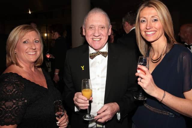 Wendy Ulyett, Harry Gration and Gemma Tissington, at the Sheffield Business Awards. Photo by Glenn Ashley.