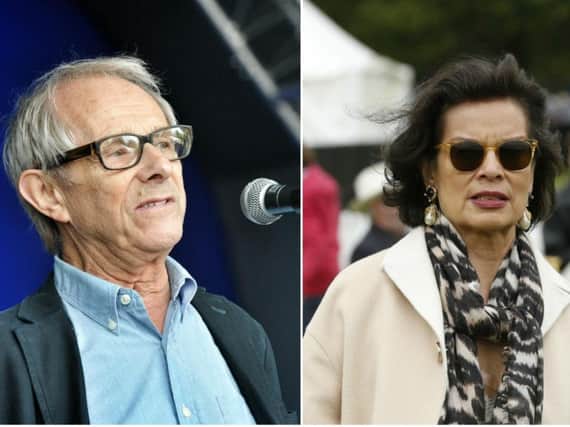 Ken Loach and Bianca Jagger (photos by Julian Brown and Jonathan Brady/PA Wire)