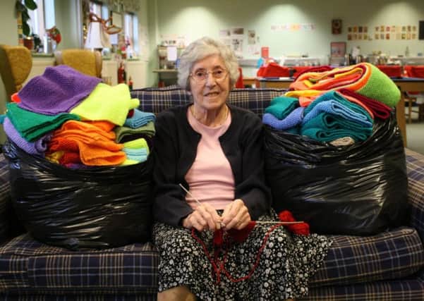 Betty Hudson, 85, from Jordanthorpe, has rediscovered found her passion for knitting, thanks to Age UK Sheffields Wellbeing Centre
