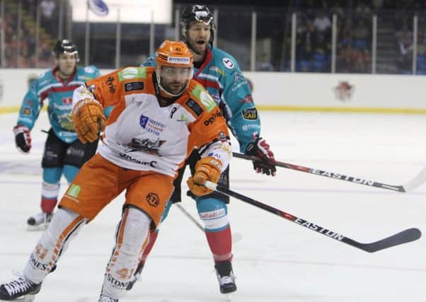 Guillaume Desbiens - made of the right stuff. Seen here against Belfast Giants