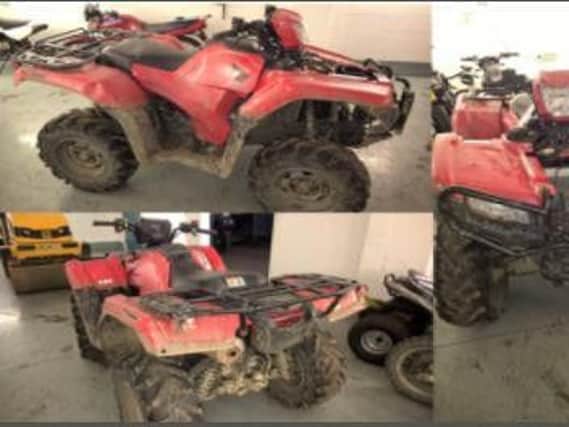 Police want to find the owner of this quad bike