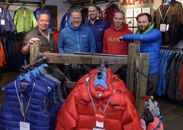 From left: David Hanney and Nick Smith of Alpkit, Chris Carter of Mercia Fund Managers, Col and Kenny Stocker of Alpkit.