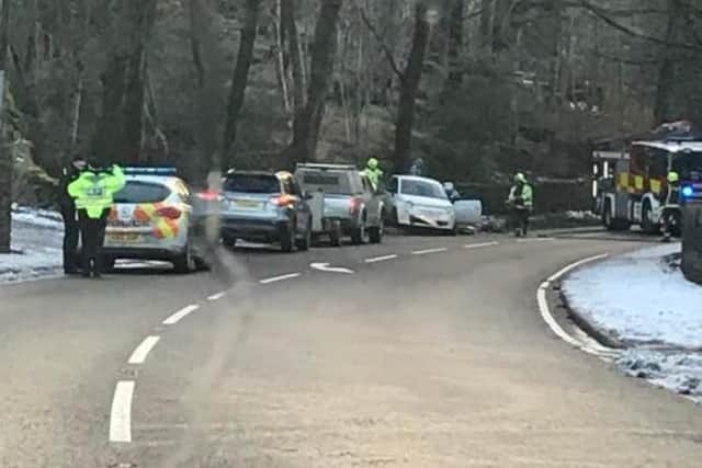 Police at the scene.