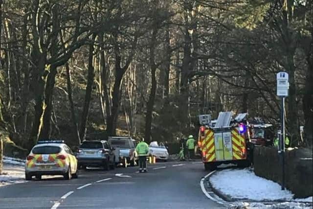 Emergency services at the scene.