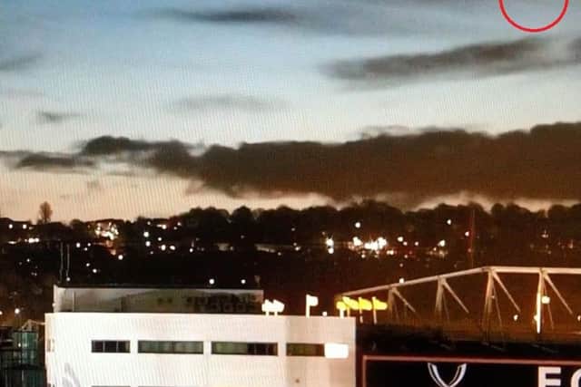 One of the UFOs over Bramall Lane. (Photo: Vision CCTV).