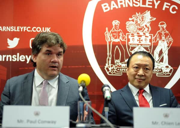 Press conference to introduce the new owners of Barnsley FC. Joint chairmen Paul Conway and Chien Lee. Picture Scott Merrylees