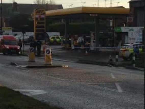 A man was shot at a petrol station in Sheffield this morning