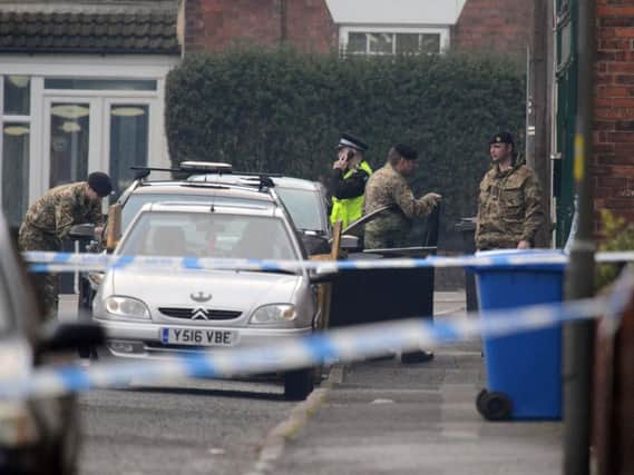 Bomb disposal squad and police activity at an address in Chesterfield. (Tuesday) Picture Scott Merrylees