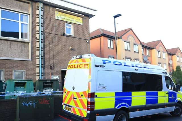 Police at the centre.