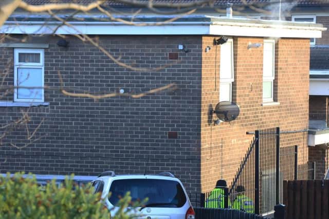 Police at the scene in Burngreave.