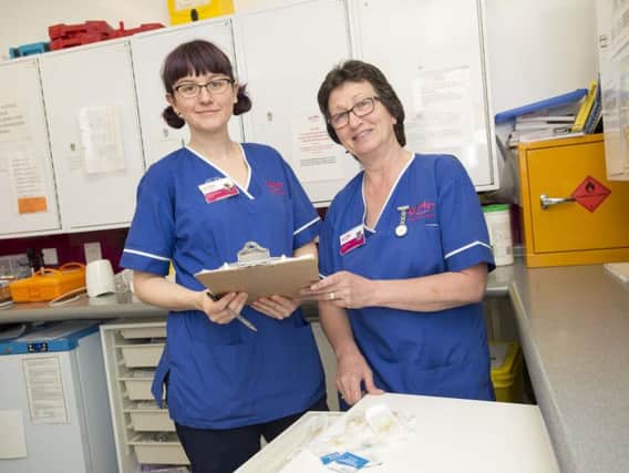 Inpatient nurses Lorraine Watson and Ann Whiteley are working Christmas Day
