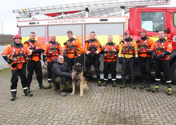 Water rescue training dogs with CPC White Watch